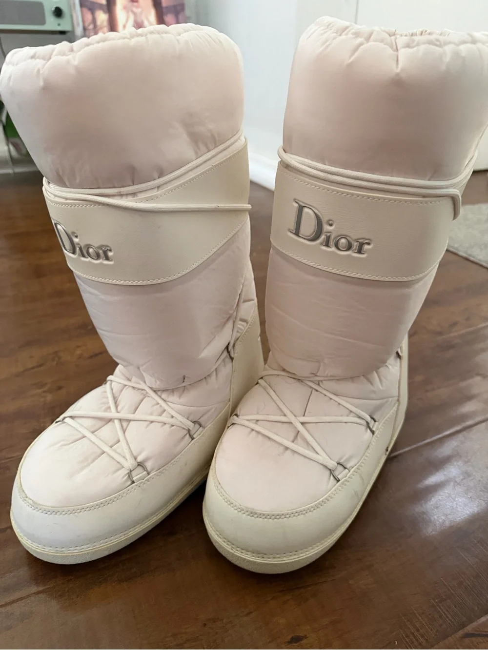 Rare Vintage Christian Dior Galliano Era Moon Boots Snow Boots White 38–40 Y2K